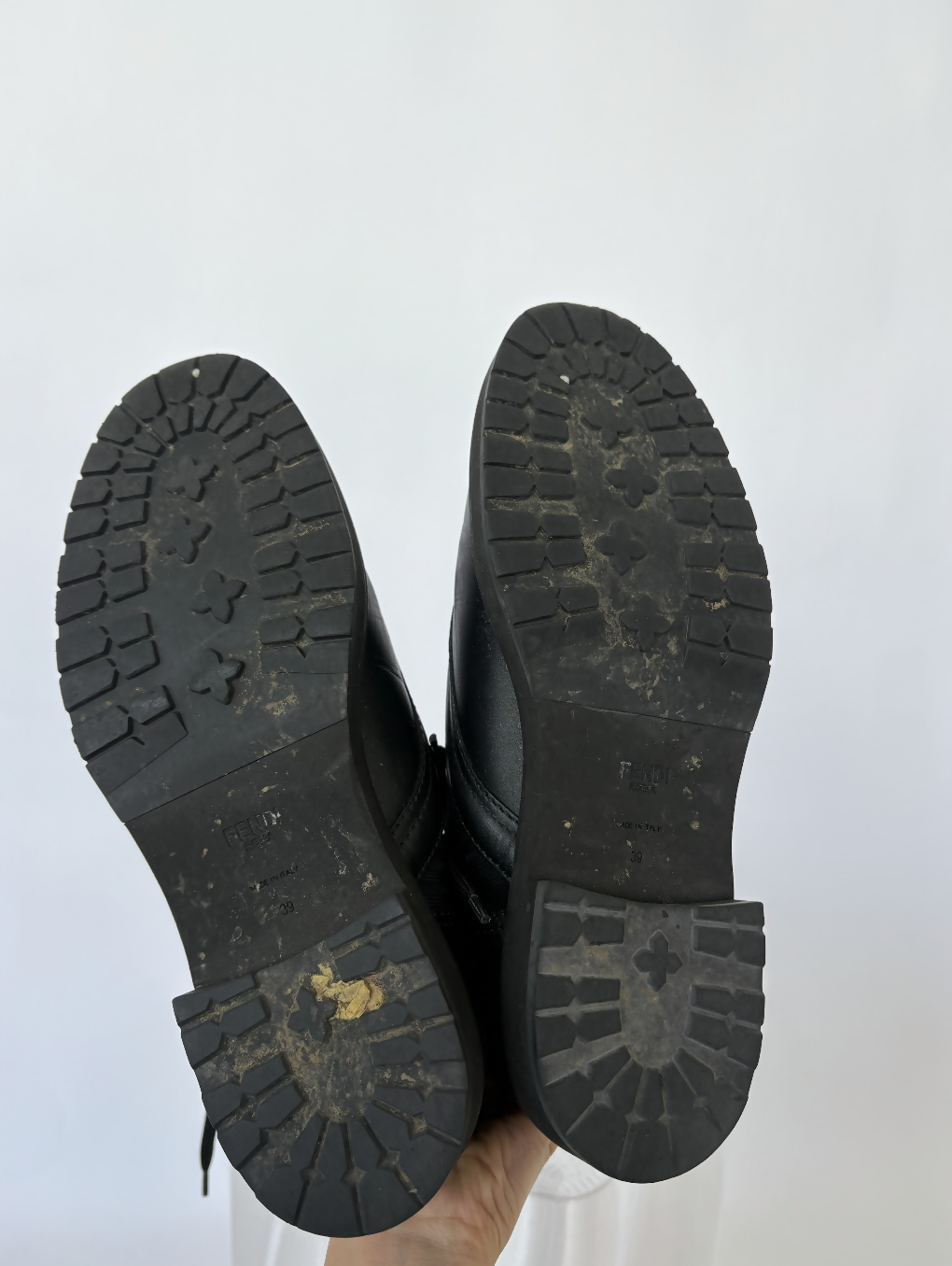 FENDI Tronchetto Knitted Combat Boots - FULL SET