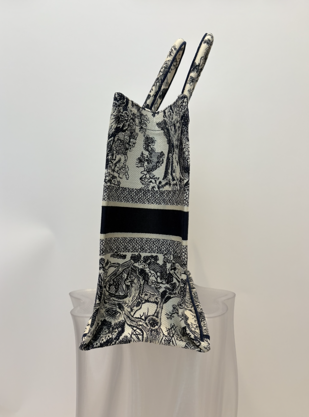 Dior Book Tote in Blue and Ecru Toile de Jouy Embroidery