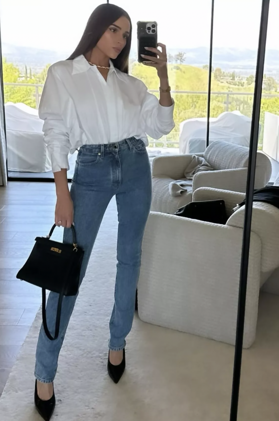 Khaite Danielle High-Rise Jeans (Blue Wash)