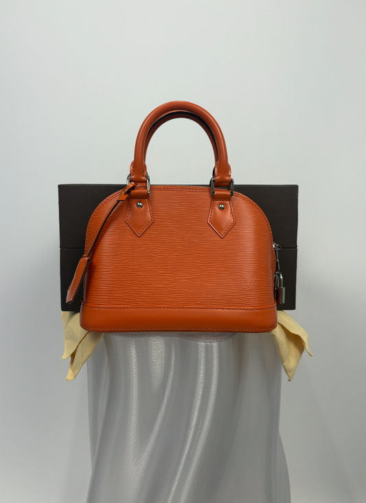 Louis Vuitton Alma BB in Orange Epi Leather - FULL SET
