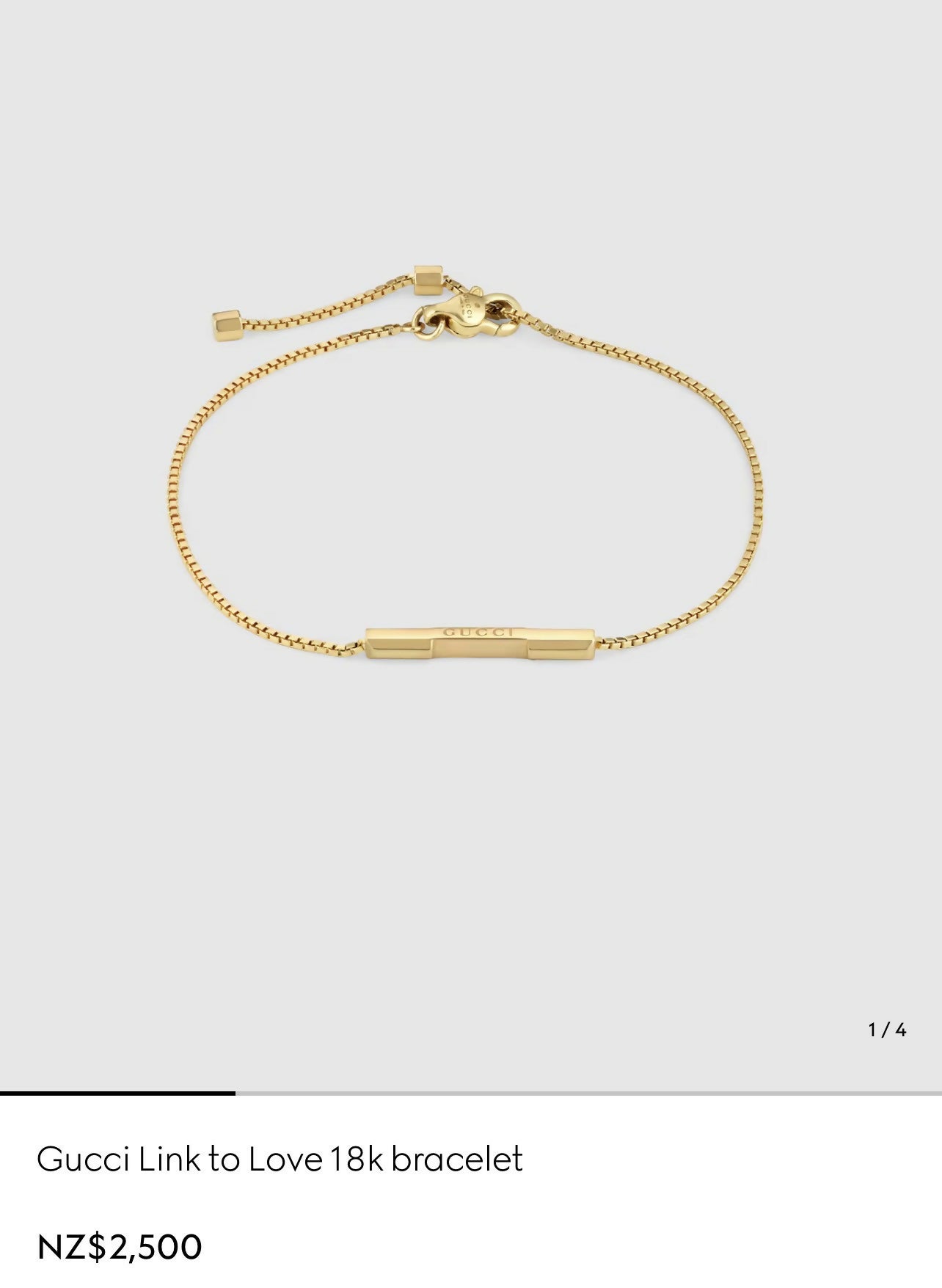 Gucci 18CT Link to Love Bracelet