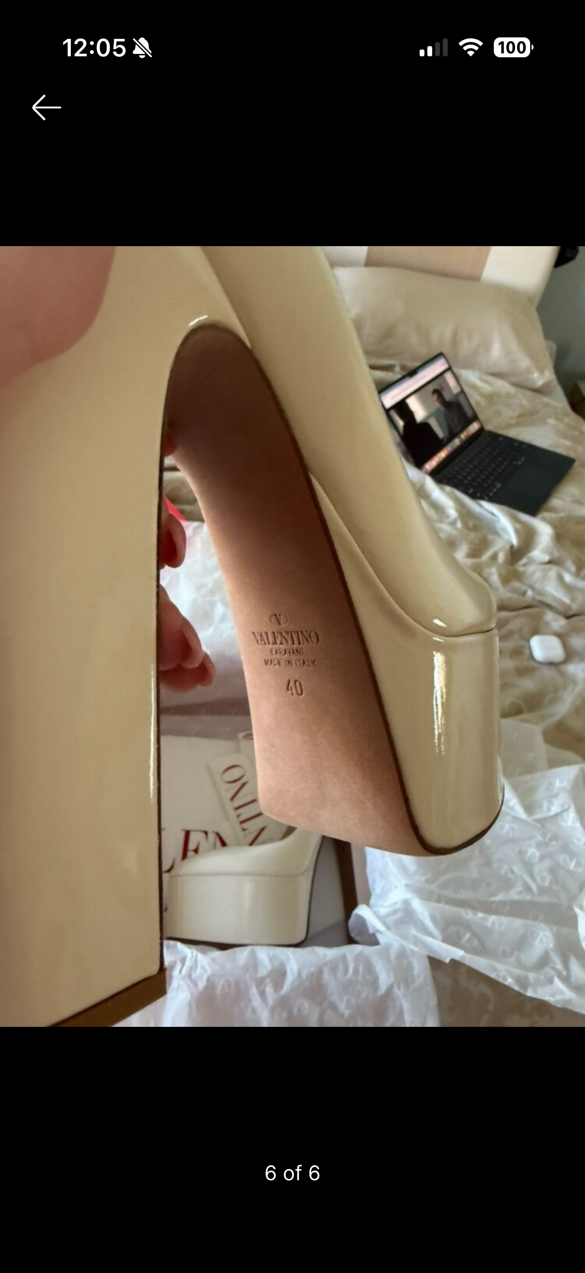 VALENTINO GARAVANI Tan-Go patent leather platform pumps