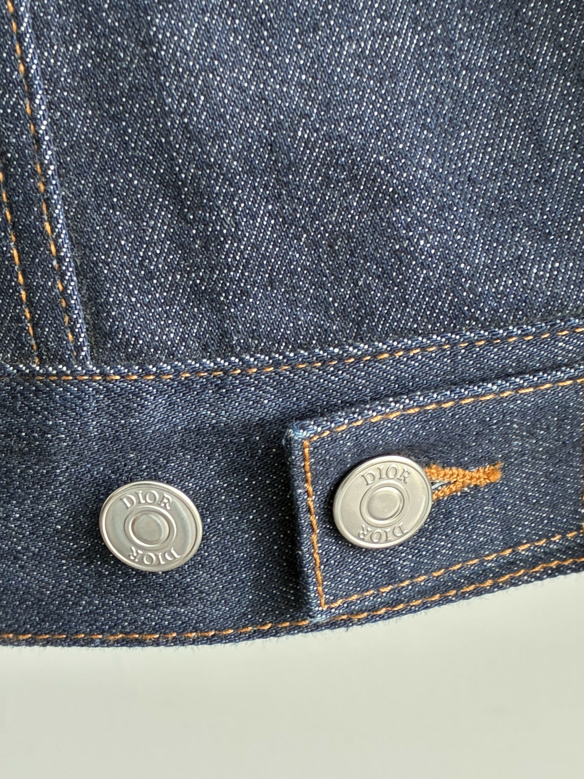 Dior Navy Blue Oblique Raw Denim Jacket