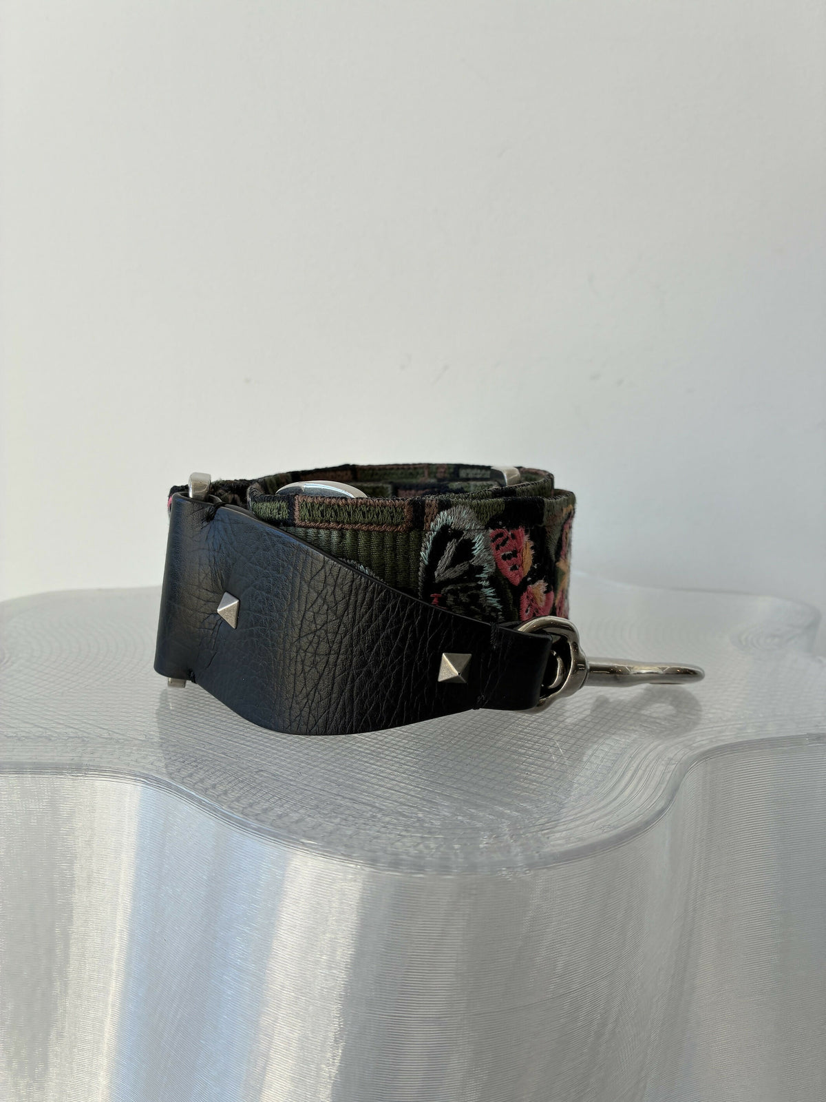 Valentino Garavani Canvas Bag Strap in Butterfly Embroidery