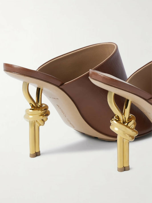 Bottega Knot Mule - Brown Sugar