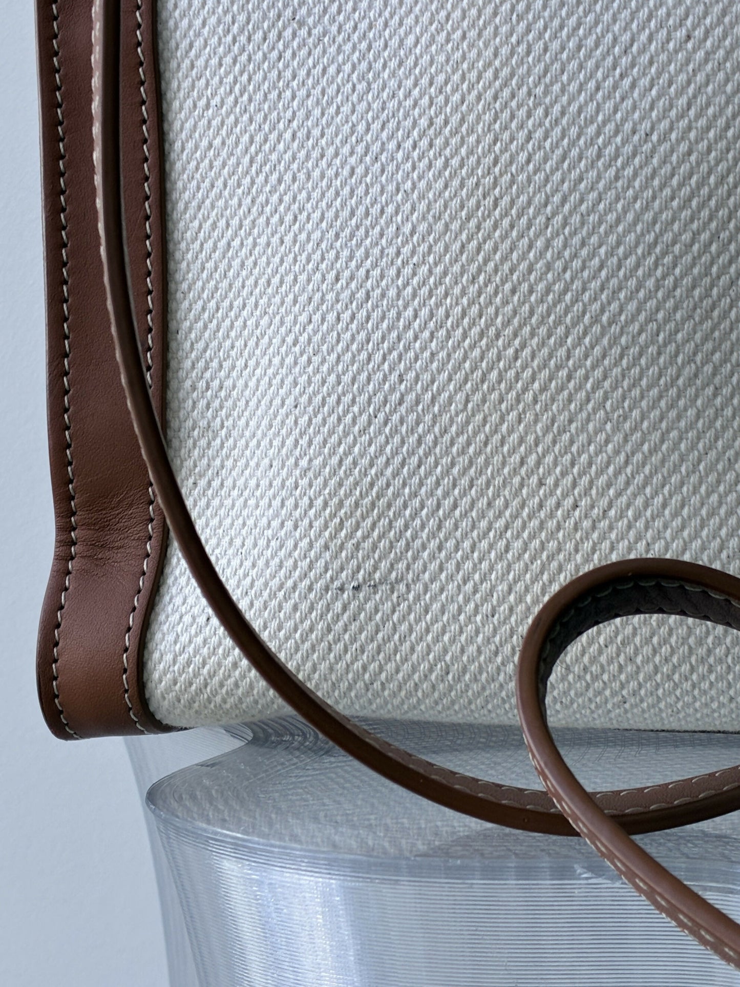 Celine Vertical Cabas Tote Bag in Ivory Canvas