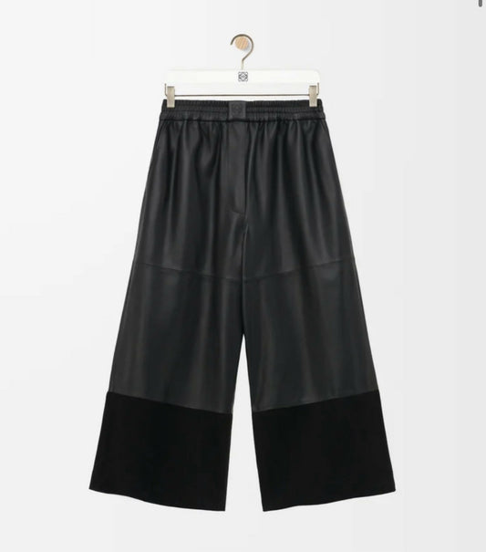 Loewe cropped trousers in nappa lambskin