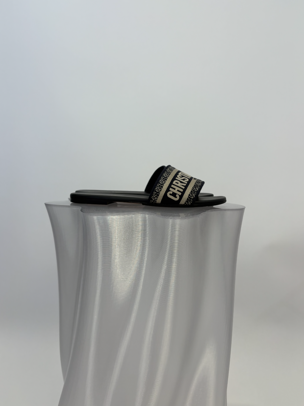 Christian Dior “Dway” Embroidered Slide in Deep Blue - FULL SET