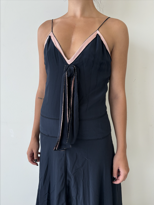 Prada - navy/pink dress