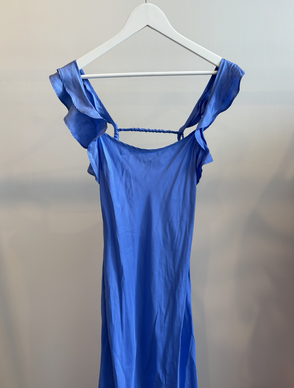 Maggie Marilyn Blue Silk Cover Girl Dress