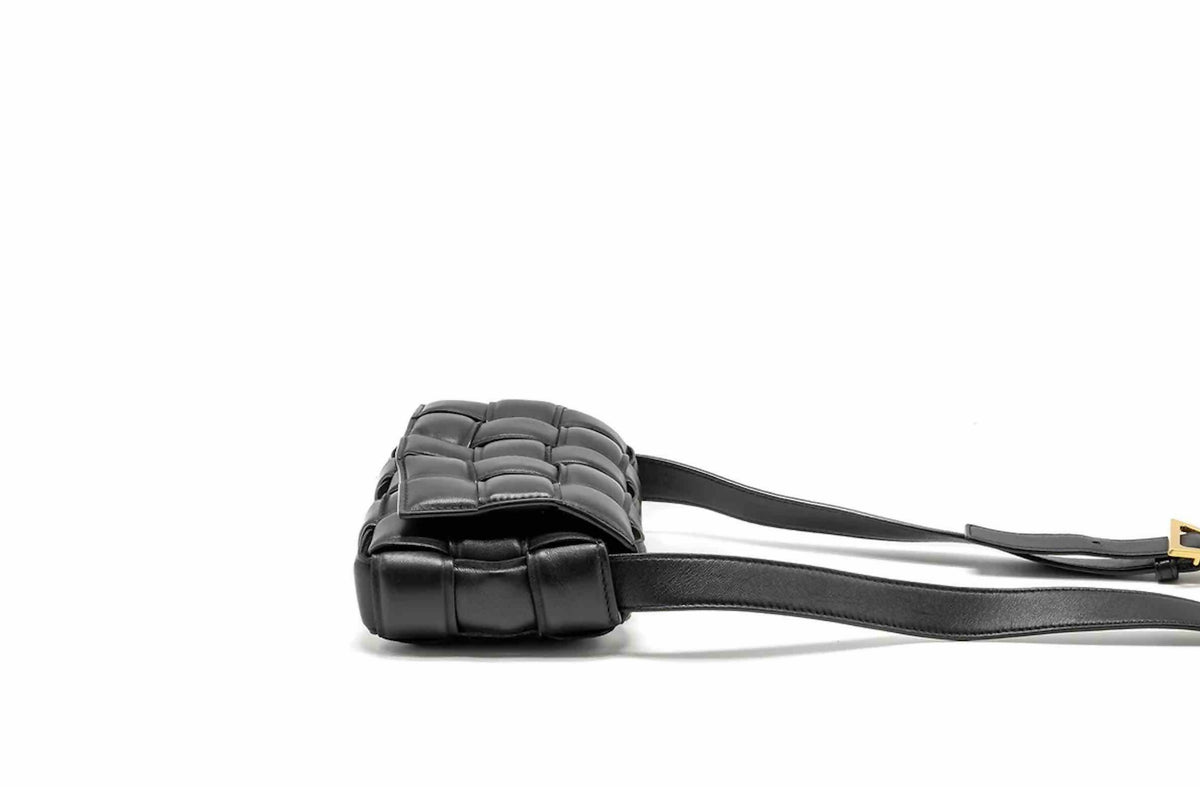 Bottega Veneta Small Padded Cassette Bag Lambskin Black