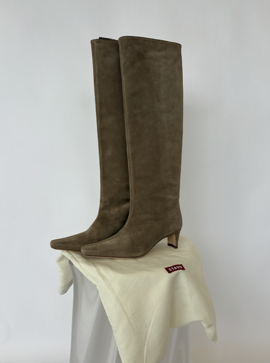 Staud Wally Suede Knee-High Boots