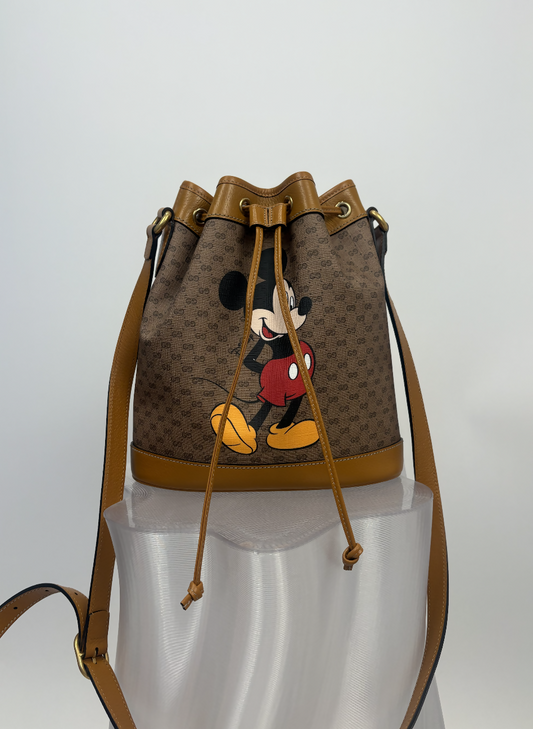 Gucci x Disney Mini Bucket Bag GG Supreme Mickey - FULL SET