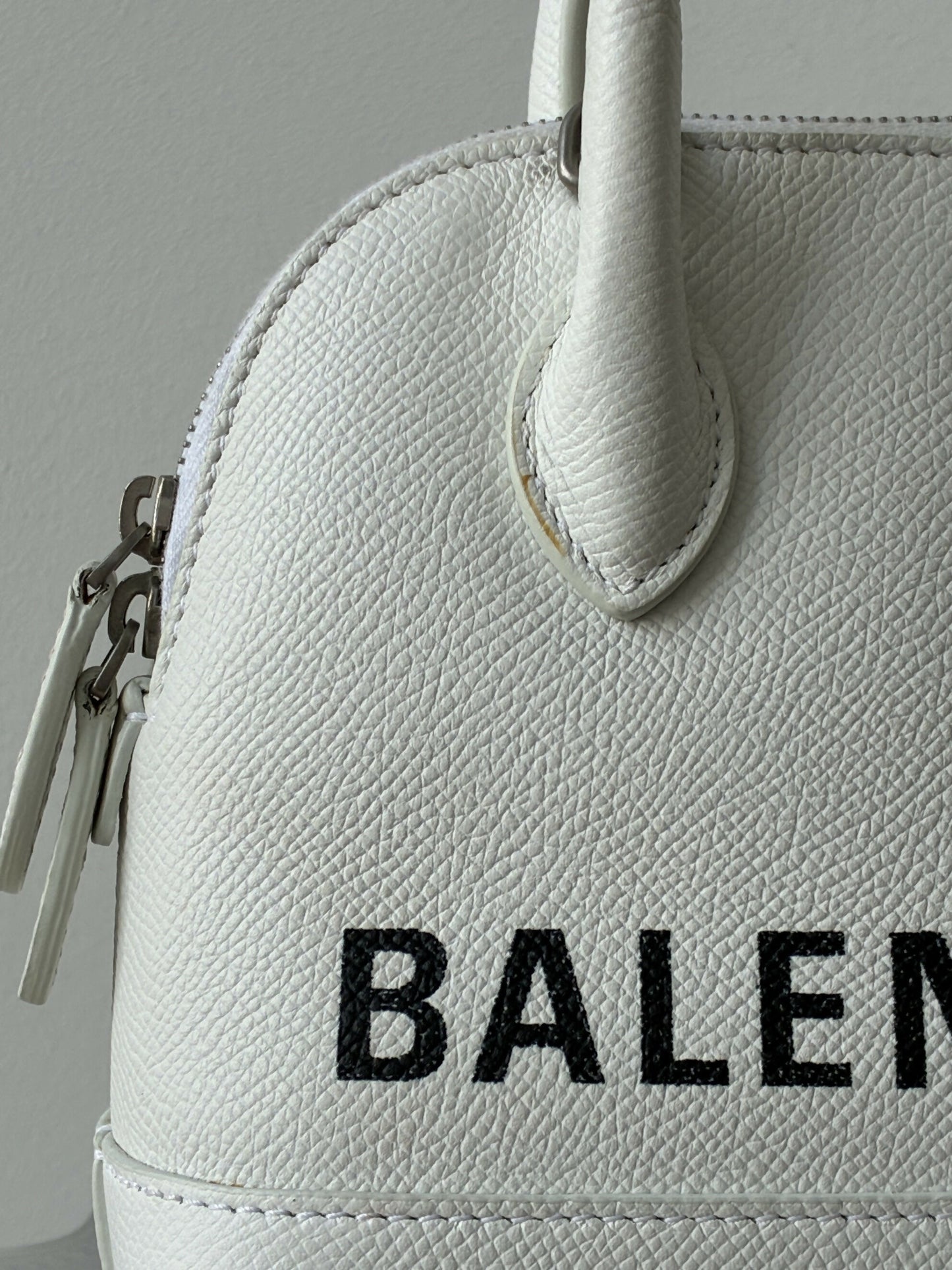 Balenciaga Ville White Top Handle Bag