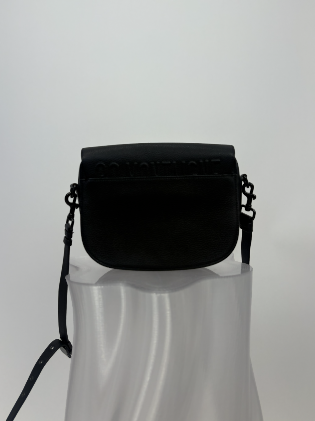 Dior Medium Bobby Bag in Black Grained Calfskin - FULL SET