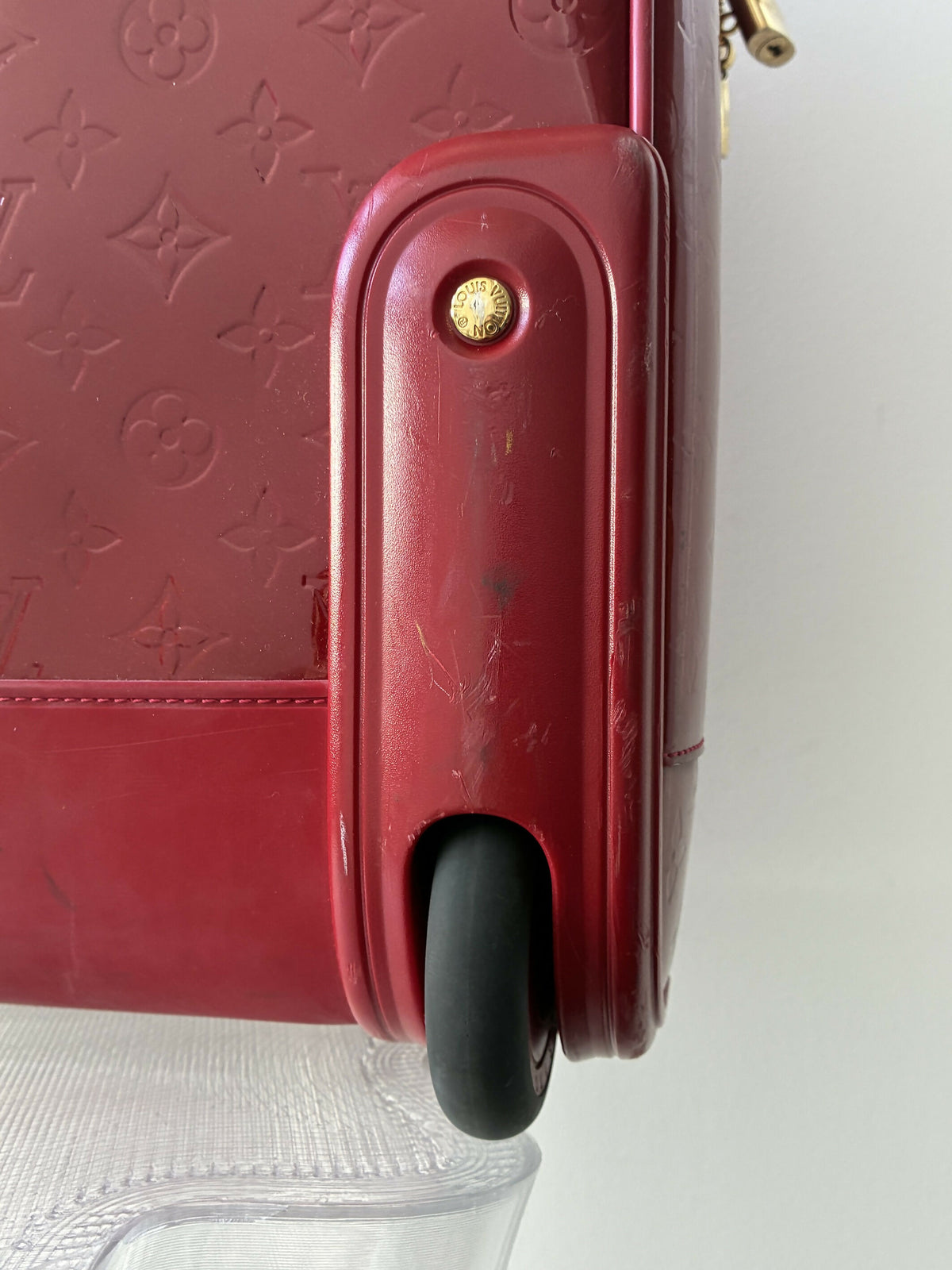 Louis Vuitton Pomme d’Amour Monogram Vernis Pegase 45 Suitcase