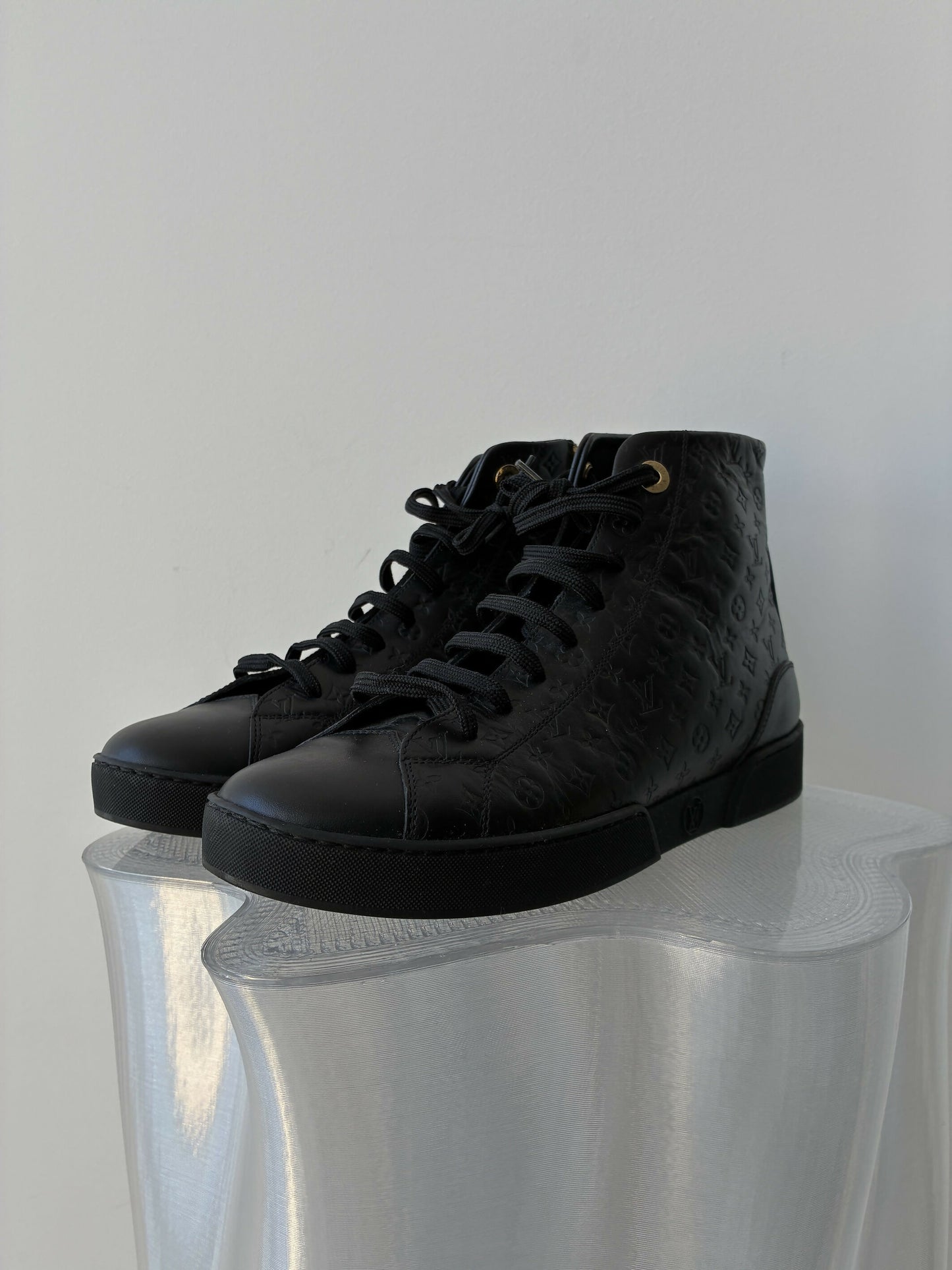 Louis Vuitton Empreinte Leather Black High Top Sneakers
