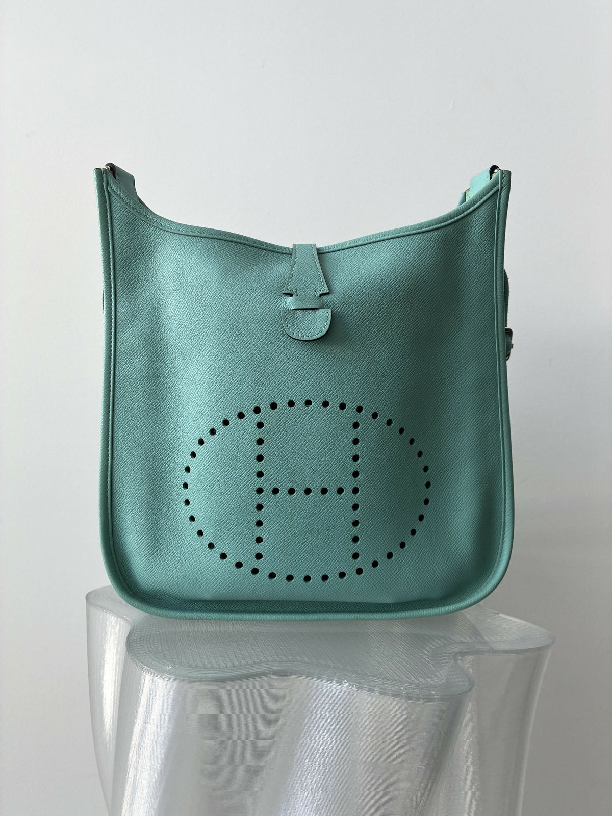 Hermès Evelyne PM 29 Bag, Blue Atoll Leather