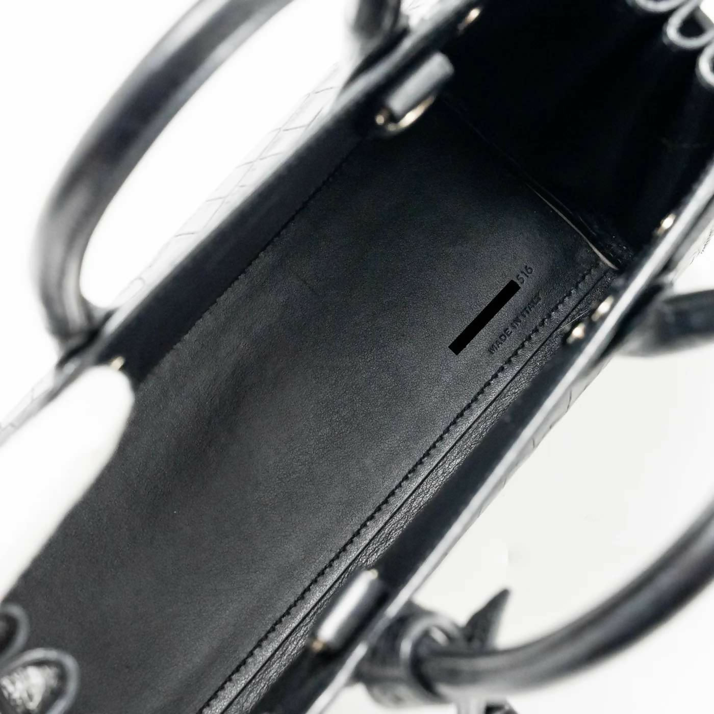 Saint Laurent Nano Sac De jour croc embossed calfskin black