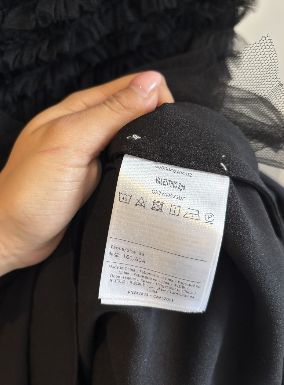 RED Valentino Gown in Black Tulle