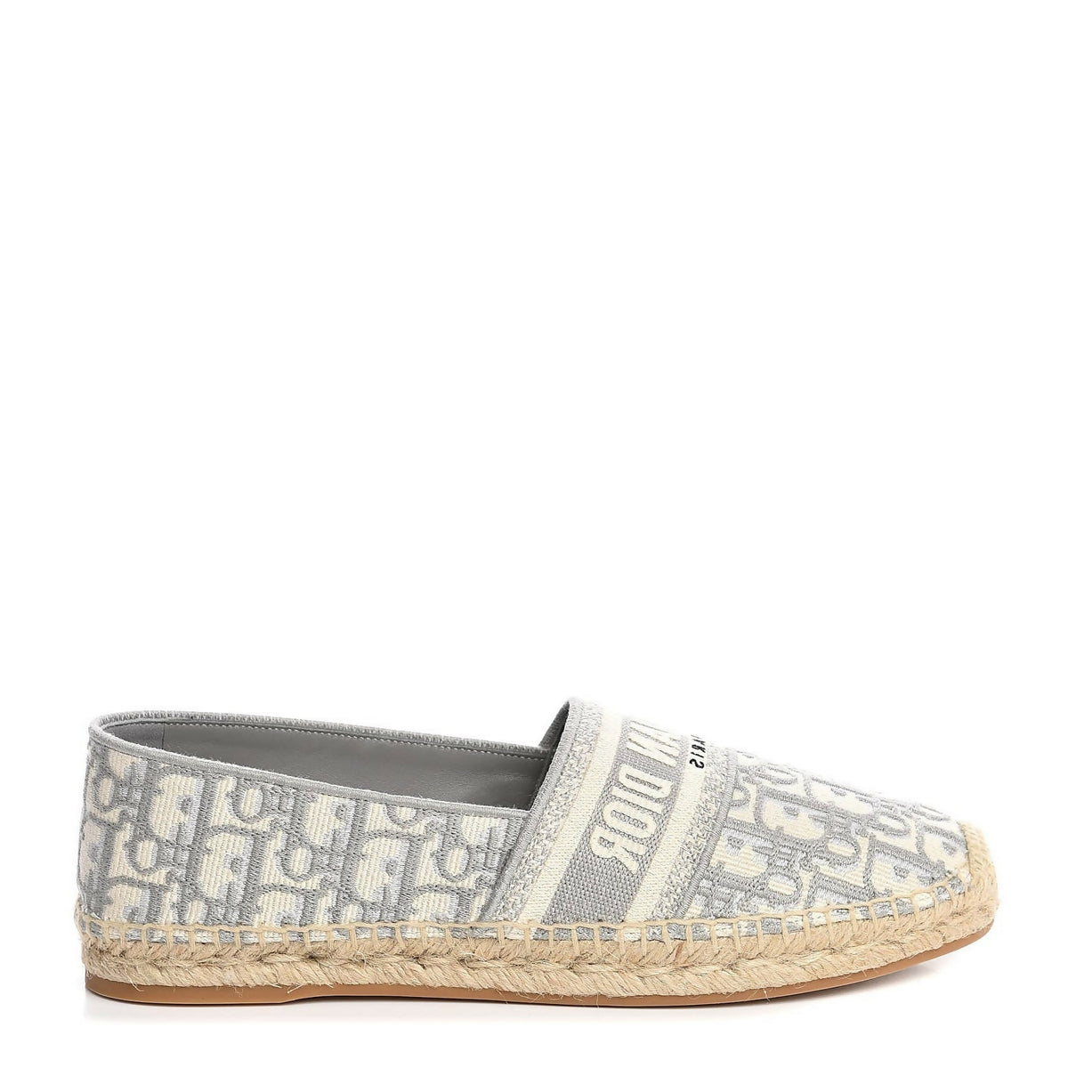 Christian Dior Oblique Granville Espadrille in Grey Stone
