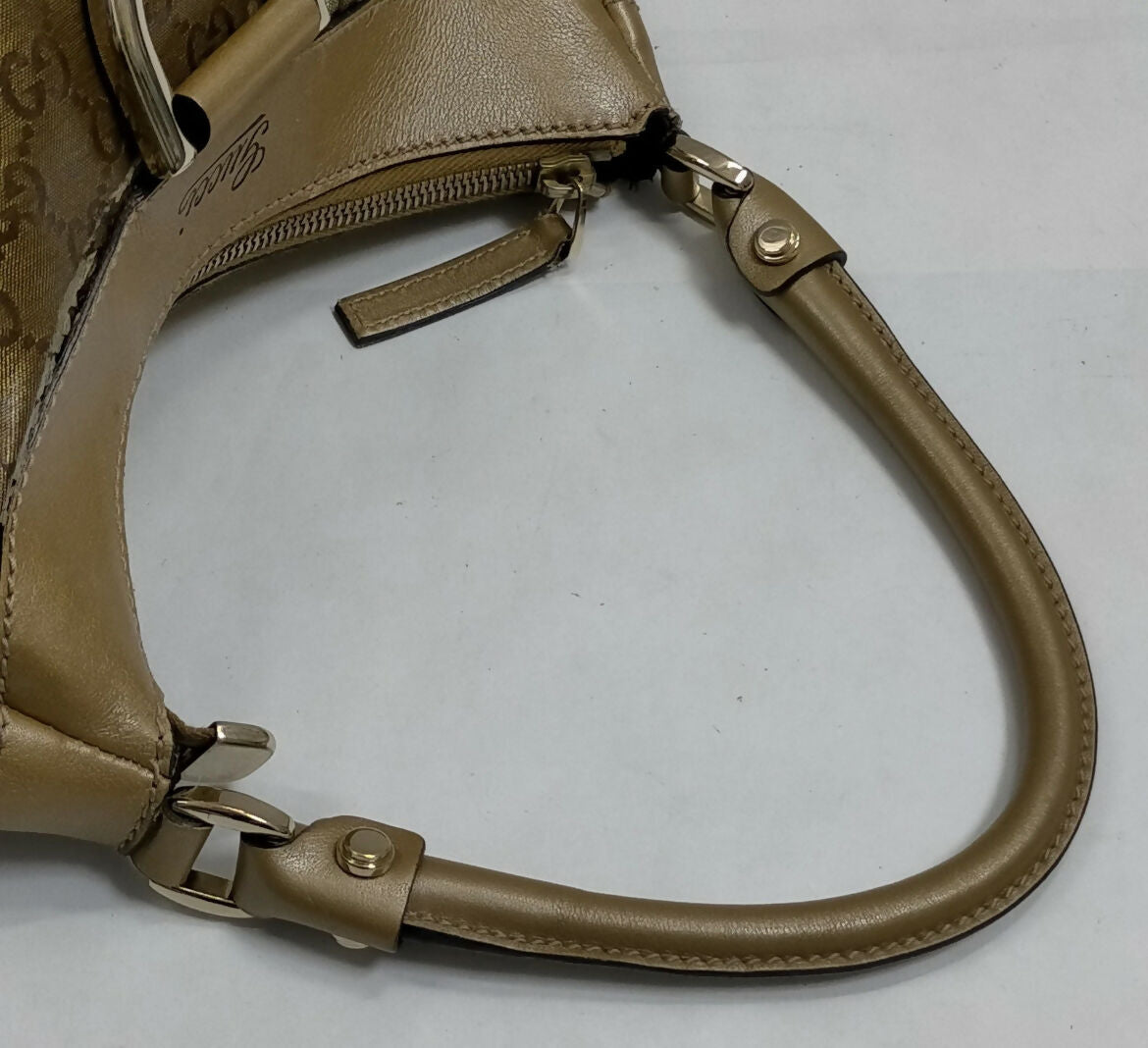 Gucci Gold D-Ring Scrunch Bag