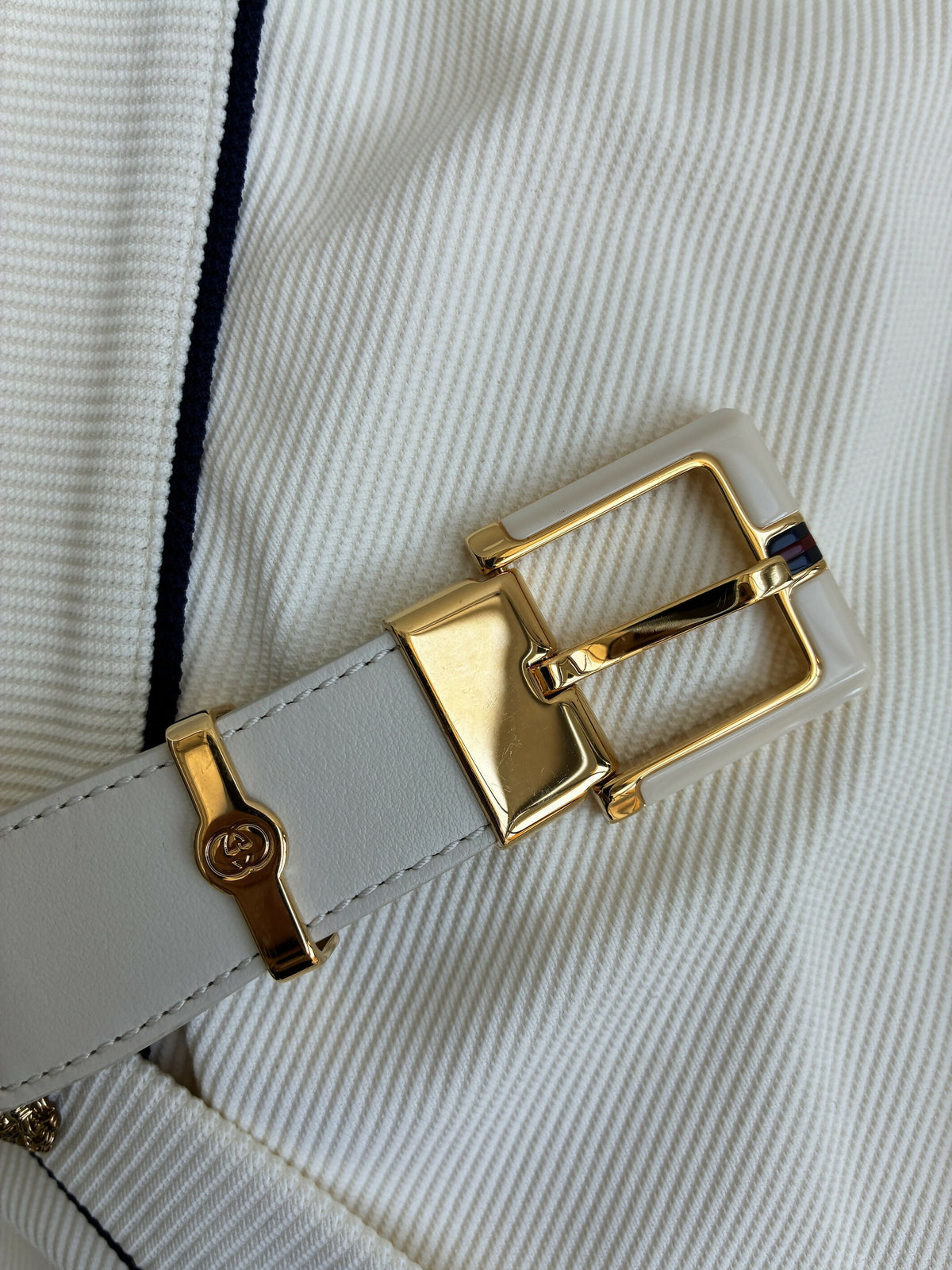 Gucci A-Line Belted Knit Dress