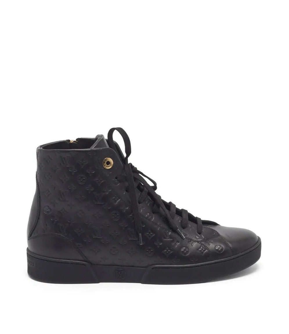 Louis Vuitton Empreinte Leather Black High Top Sneakers