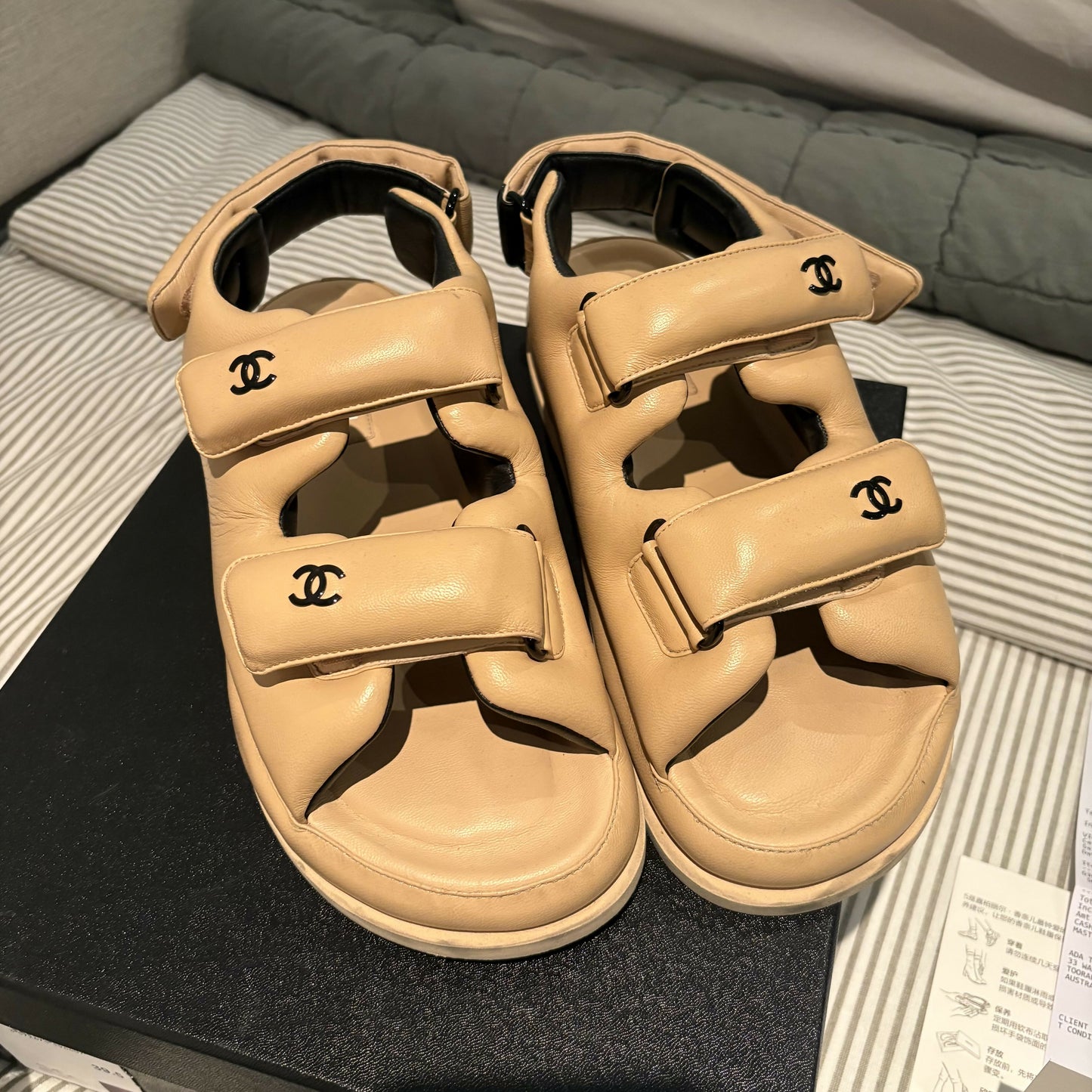 Chanel Lambskin Puffer Dad Sandals