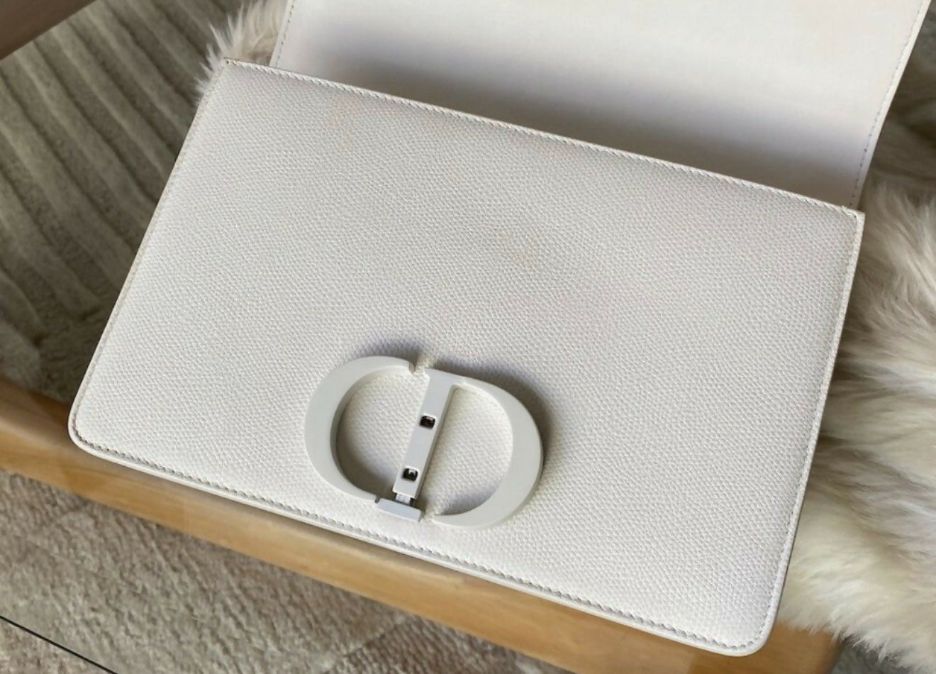 Christian Dior 30 Montaigne Ultra Matte Bag — White | Full Set 