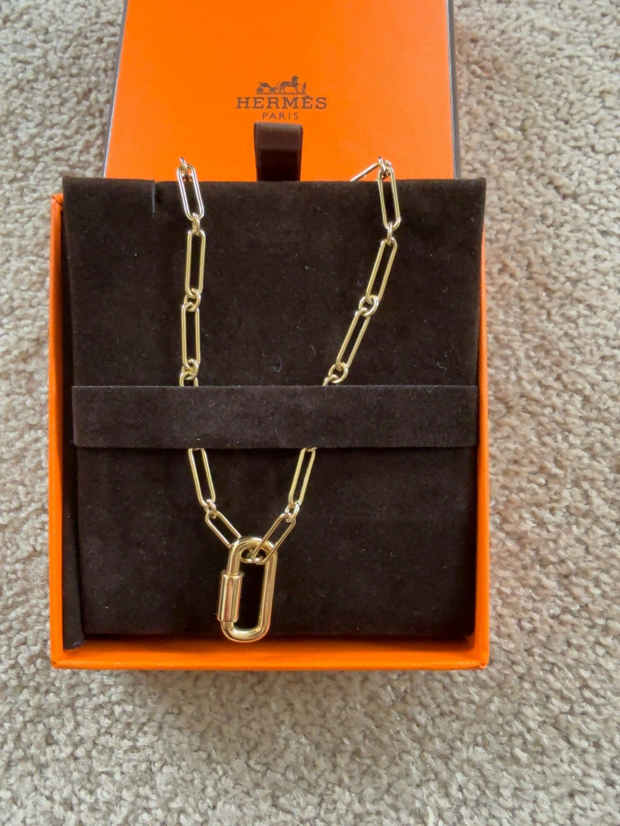 Hermès Curiosité Gold Necklace - Full Set