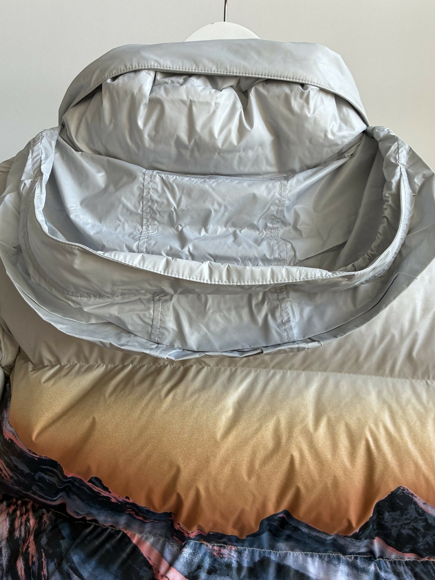 Louis Vuitton Sunset Mountain Print Puffer Jacket
