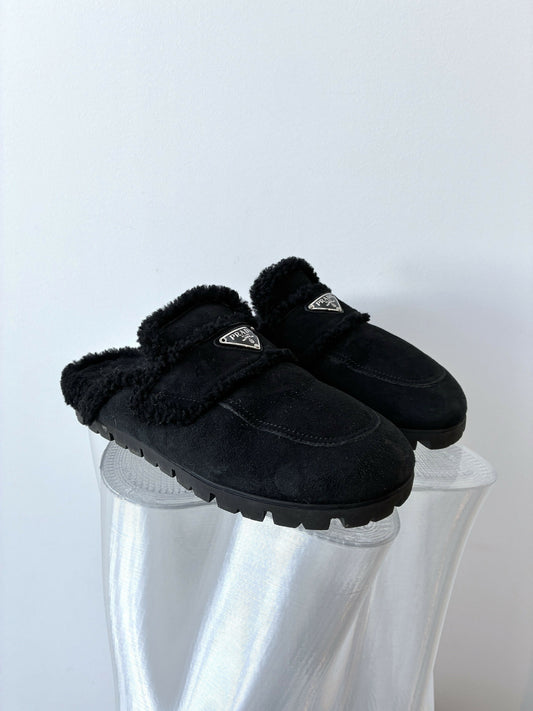 Prada Shearling Lined Mules