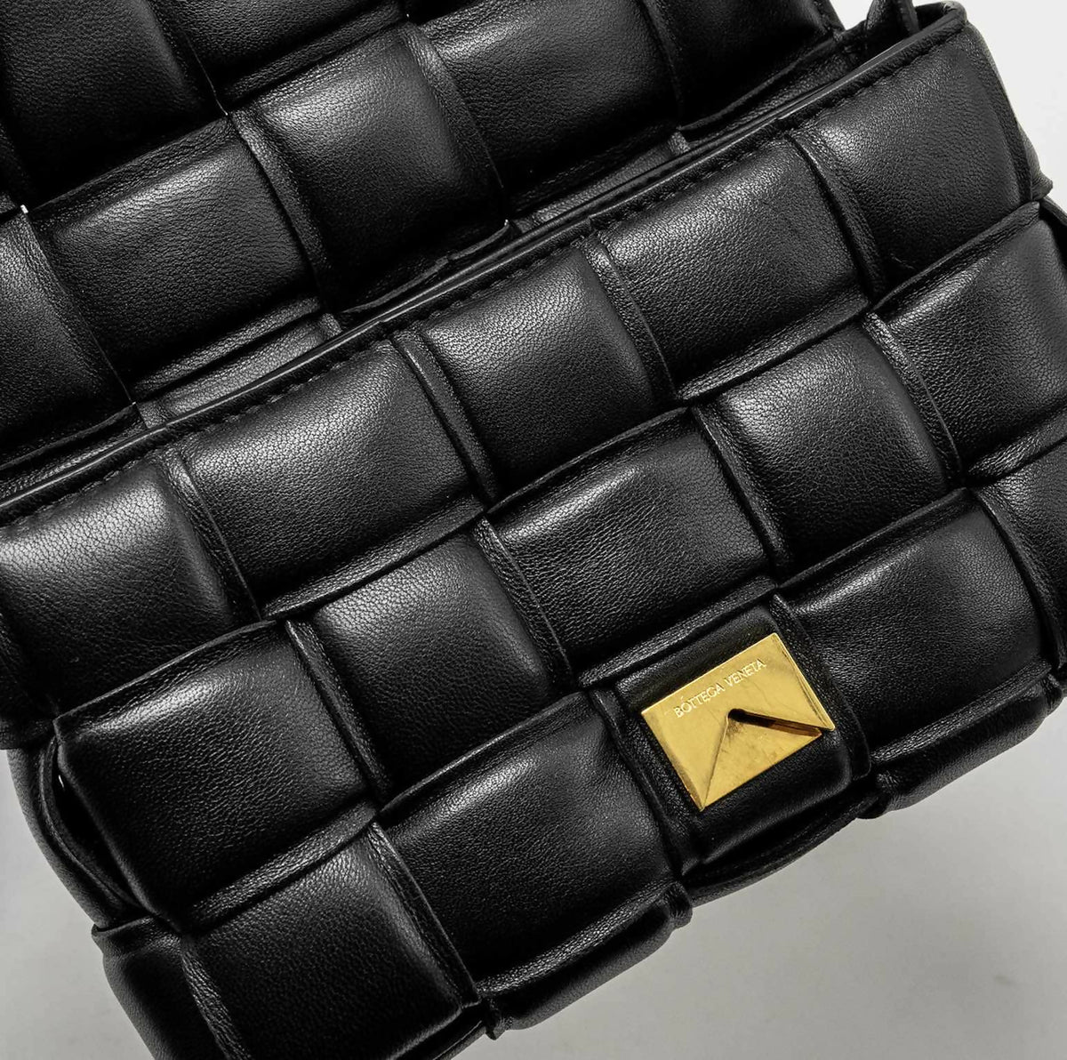 Bottega Veneta Small Padded Cassette Bag Lambskin Black