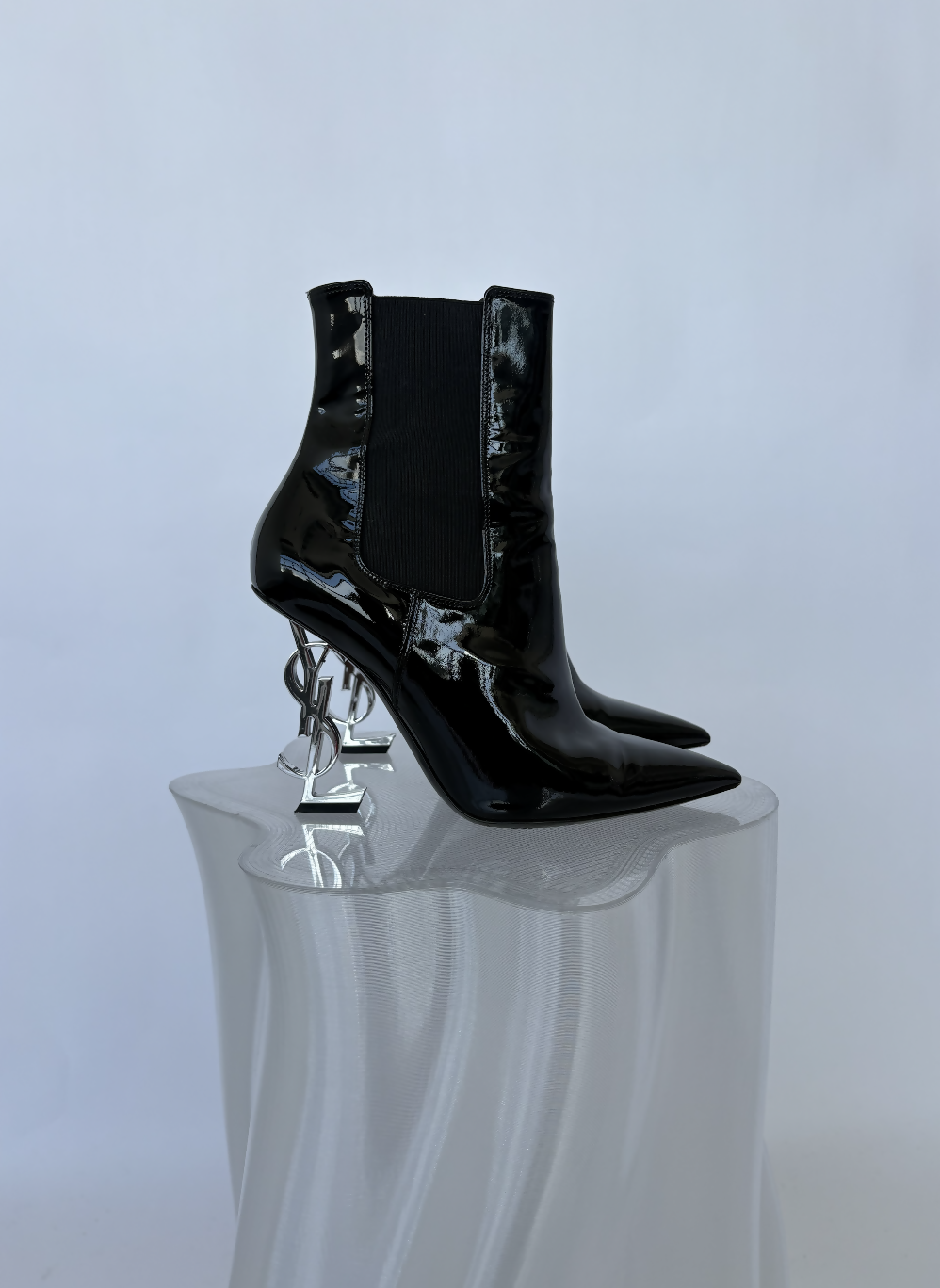 Yves Saint Laurent Opyum Boots in Patent Leather