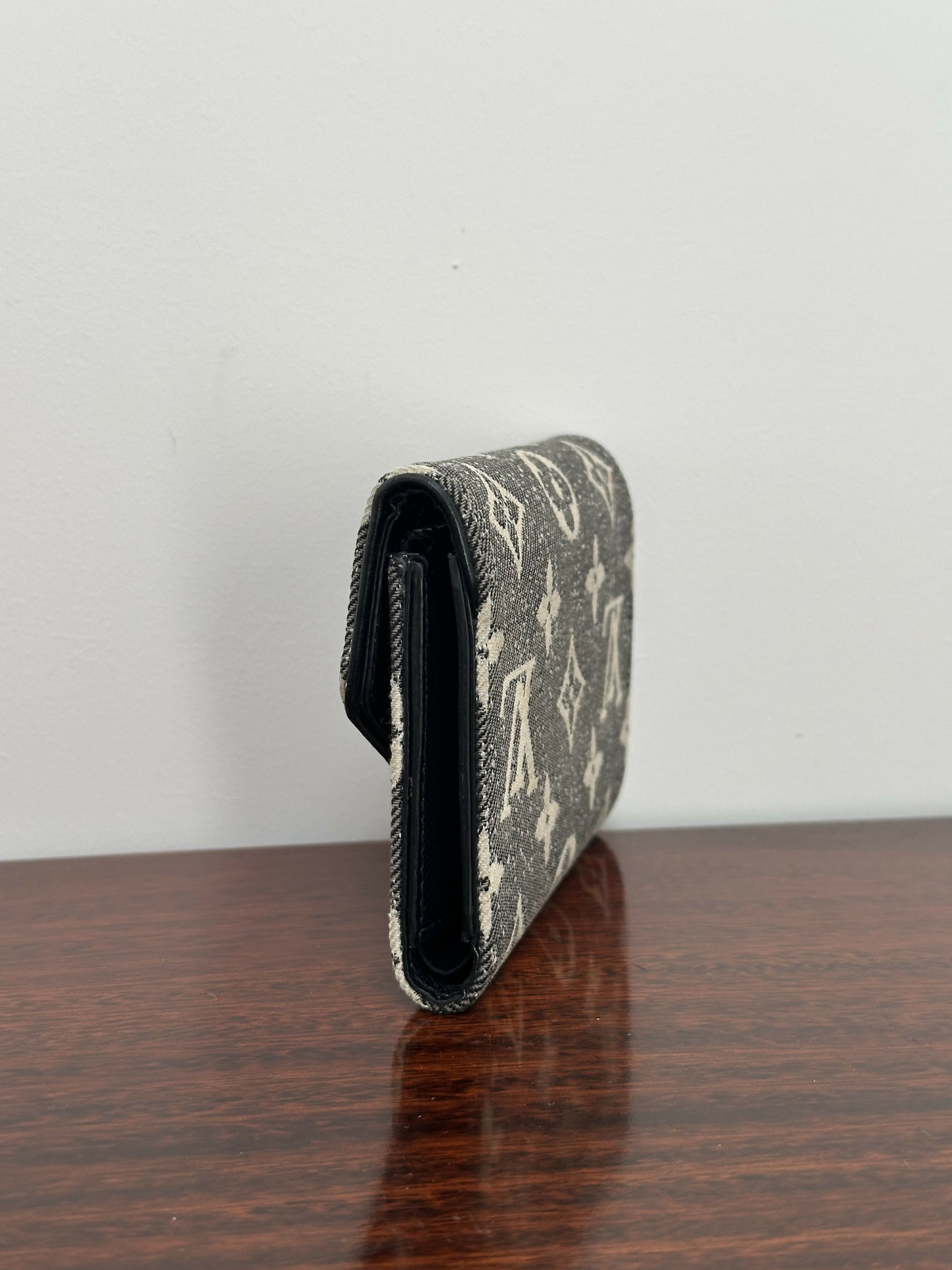 Louis Vuitton Gray Jacquard Denim Victorine Wallet