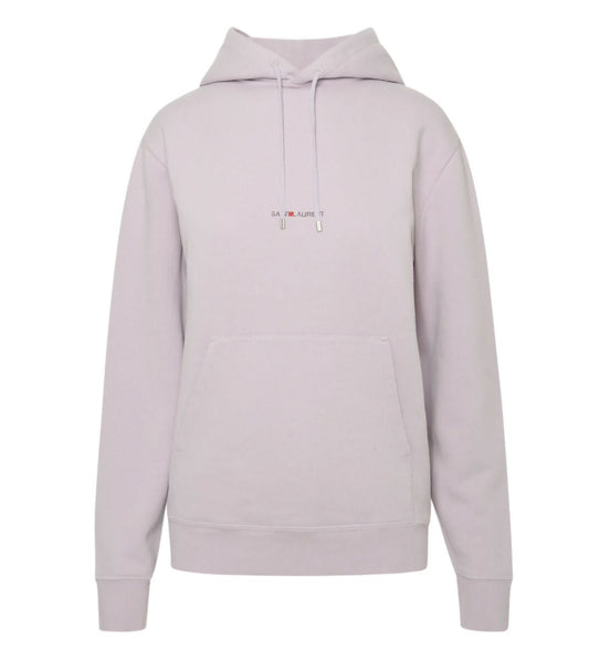 Saint Laurent Saint Laurent Logo Printed Drawstring Hoodie