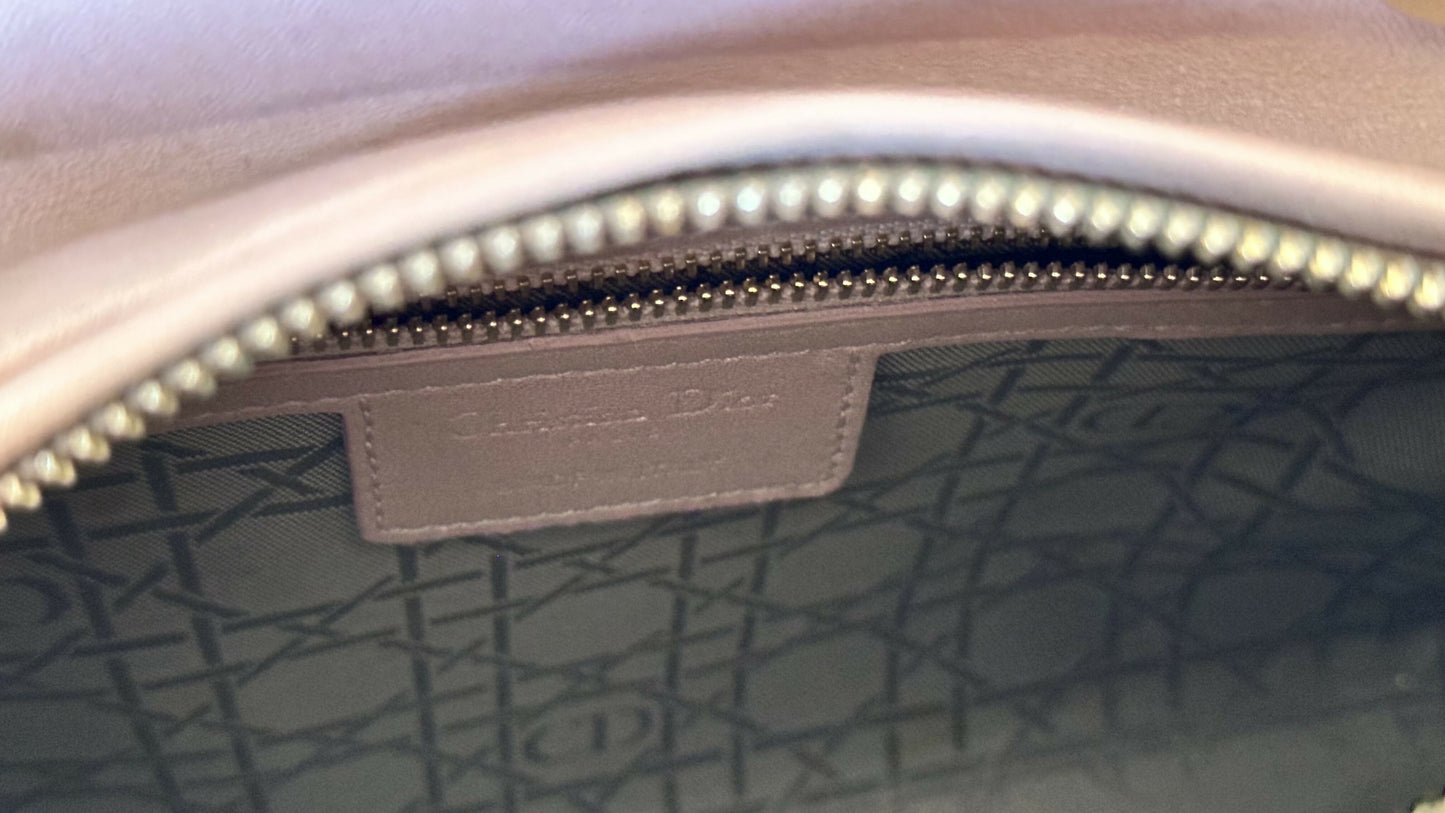 Christian Dior Medium Iridescent Lambskin Cannage Lady Satchel