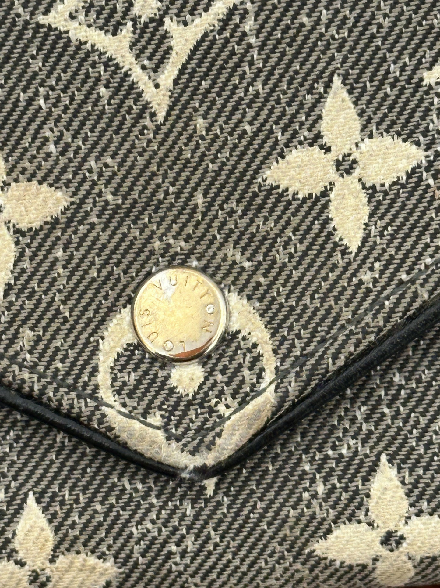 Louis Vuitton Gray Jacquard Denim Victorine Wallet