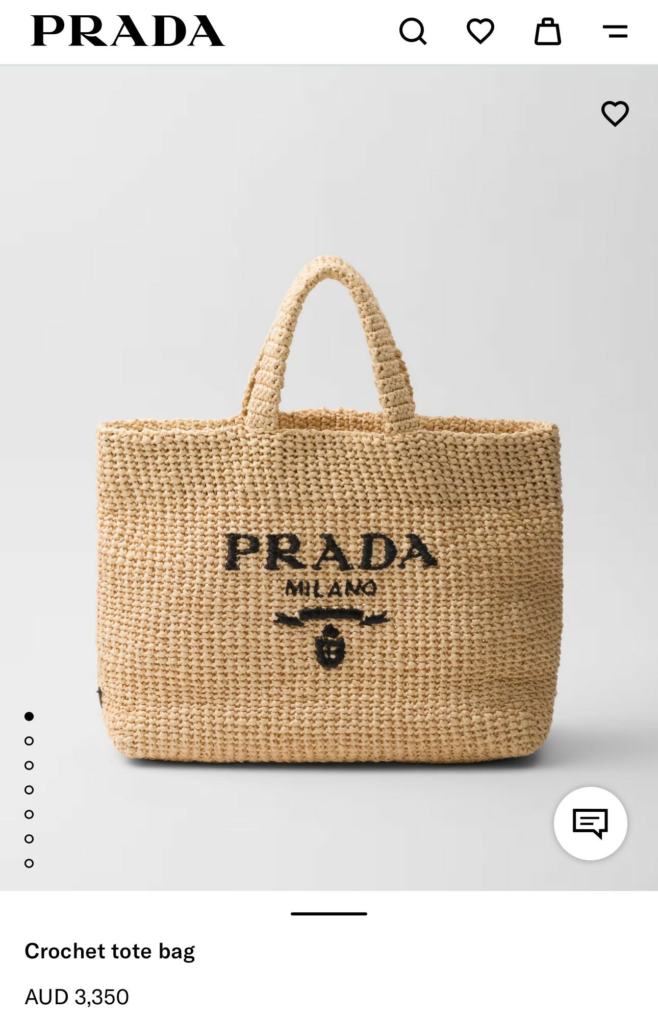 Prada Raffia Tote