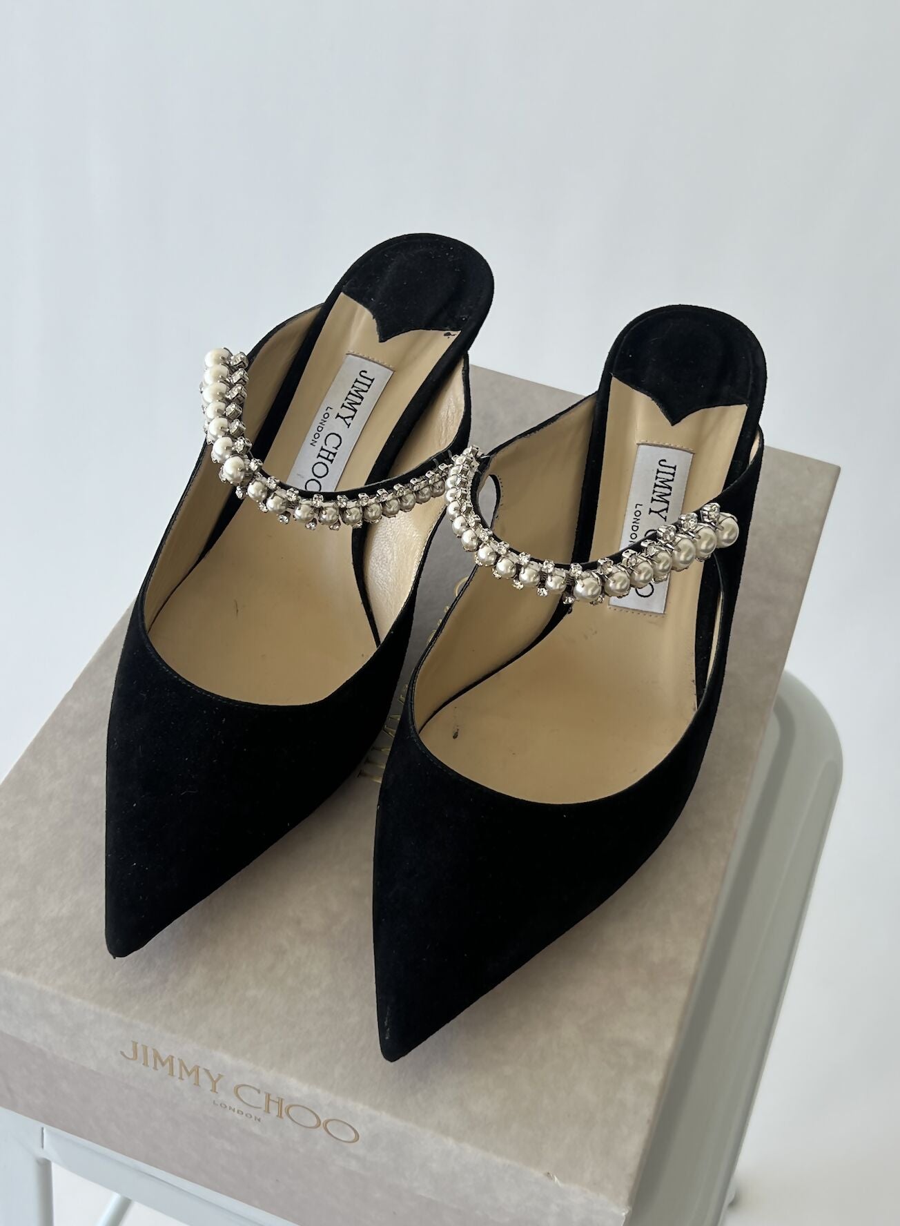 JIMMY CHOO Suede Bing 65 Pumps