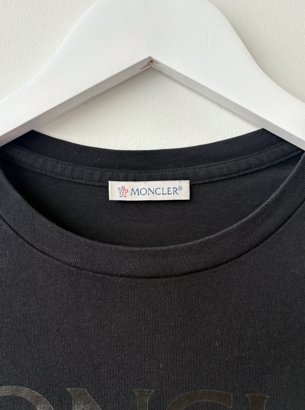 Moncler Logo Tee in Black