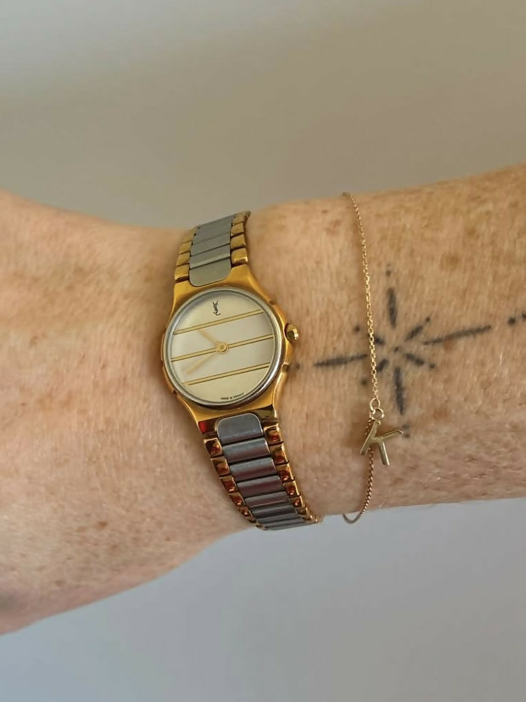 Yves Saint Laurent Bi-Tone Horizon Line Watch