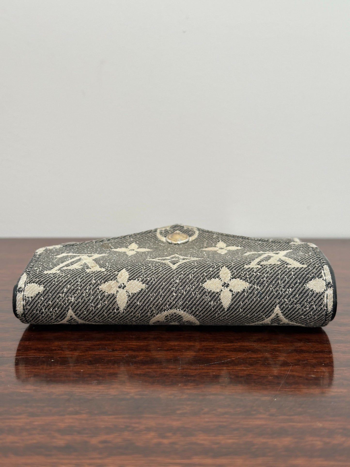 Louis Vuitton Gray Jacquard Denim Victorine Wallet