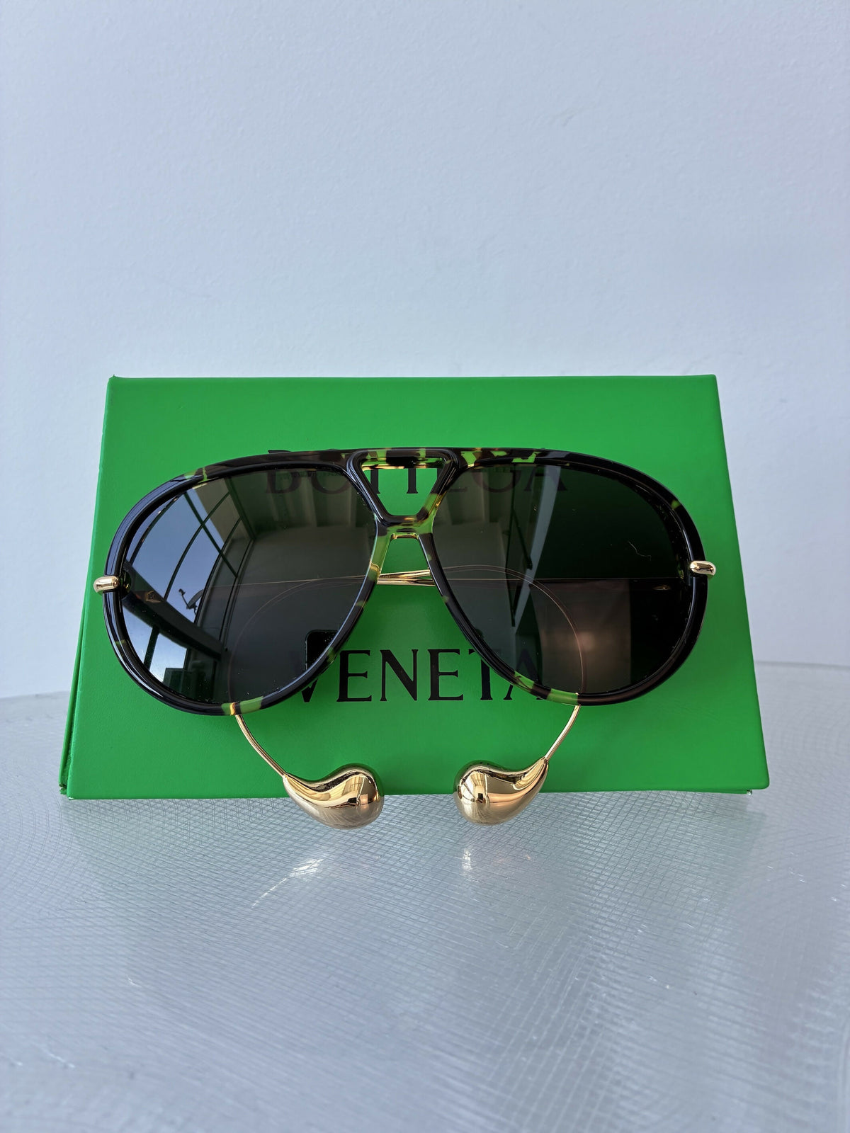 Bottega Veneta BV1273005 Tortoise Gold Sunglasses