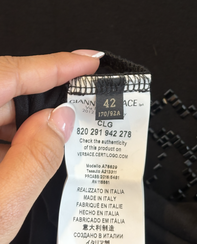 Versace Black Long Sleeve T-shirt