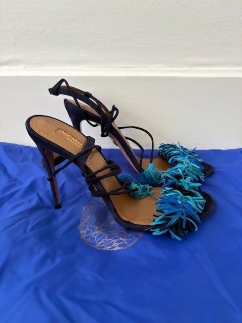 Aquazzura Wild Thing 105 Fringe Sandals