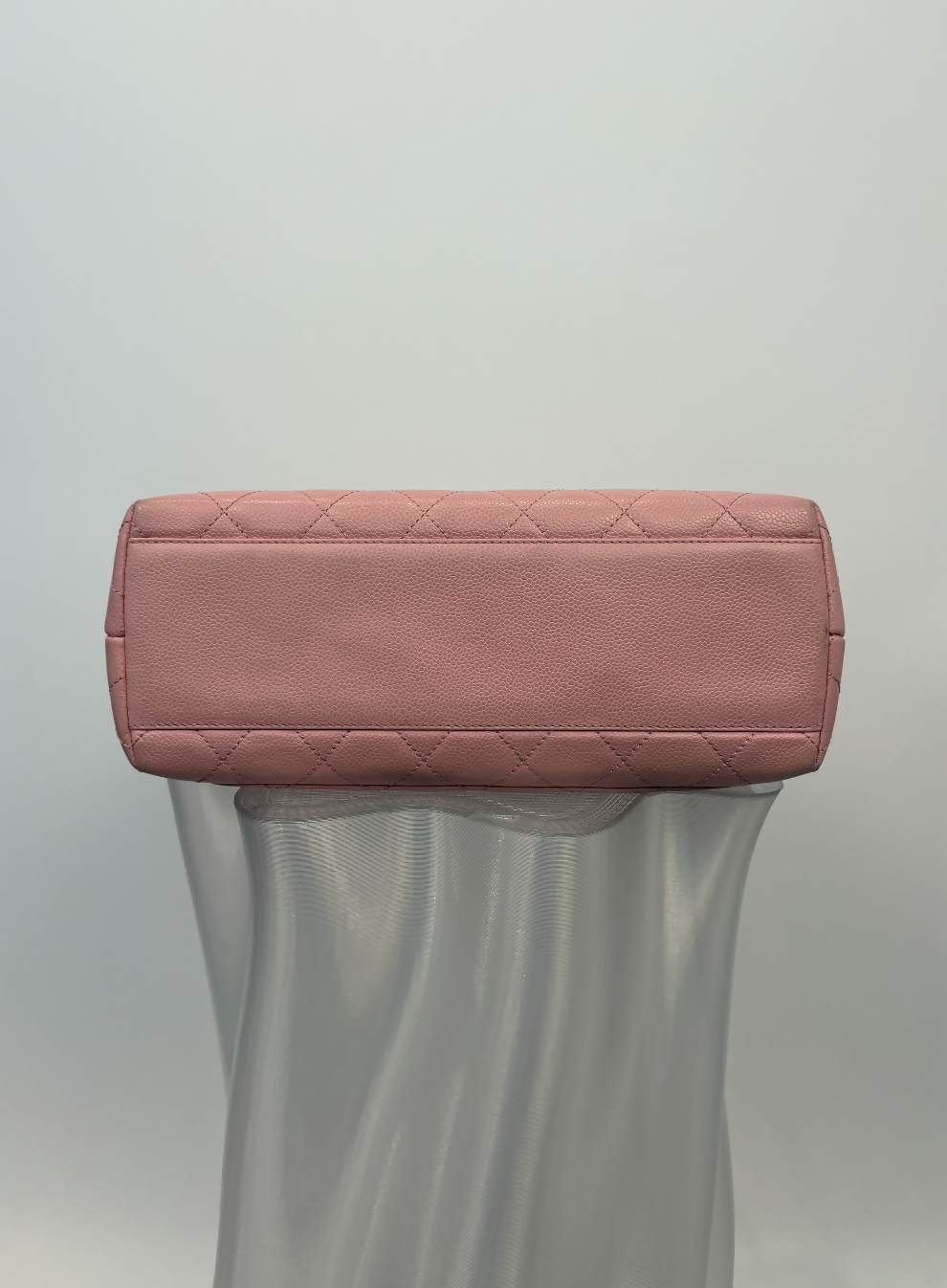 Chanel Large Kelly Flap Top Handle Bag in Pink Quilted Caviar