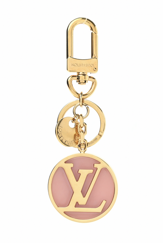 Louis Vuitton LV Circle Bag Charm/Key Holder in Soft Pink - FULL SET