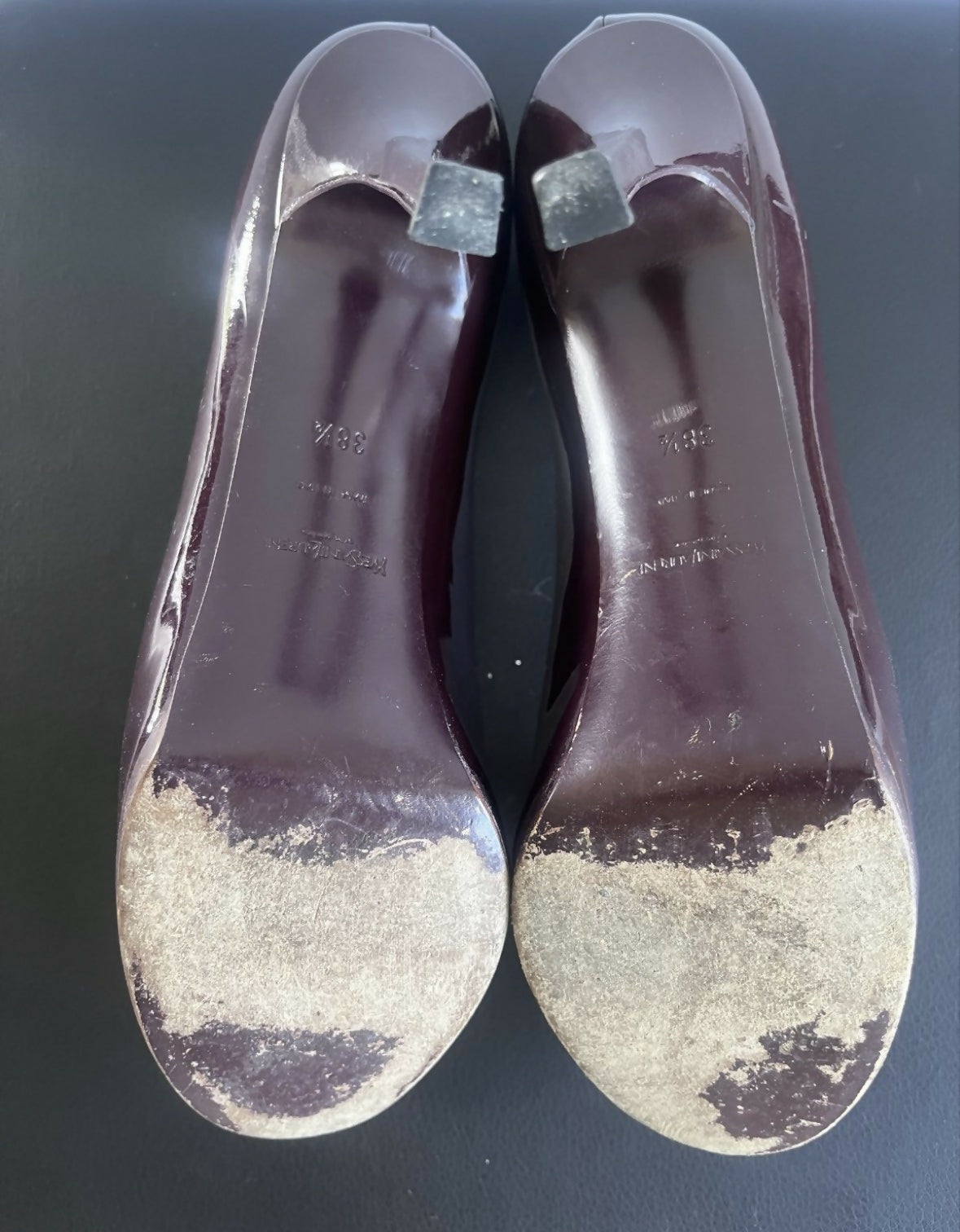 Vintage burgundy patent YSL Pumps